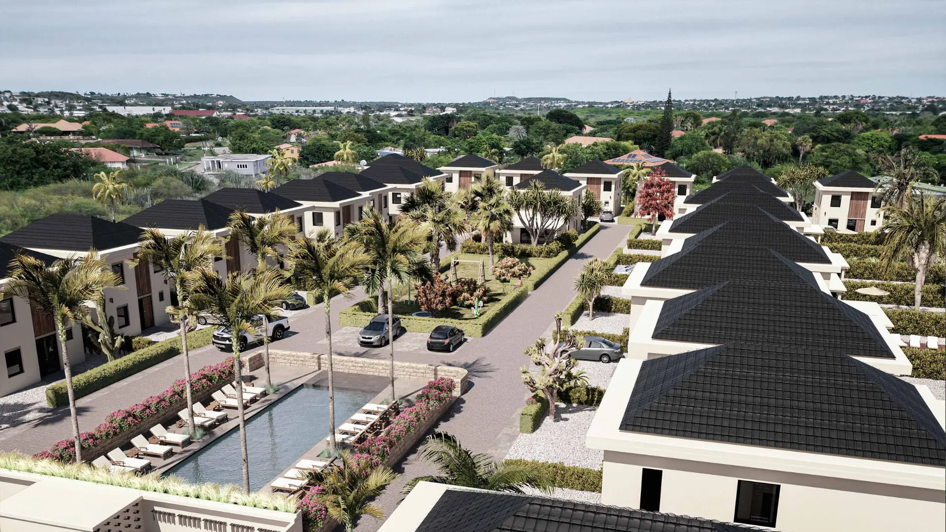 Luchtopname van het JULIANS resort
